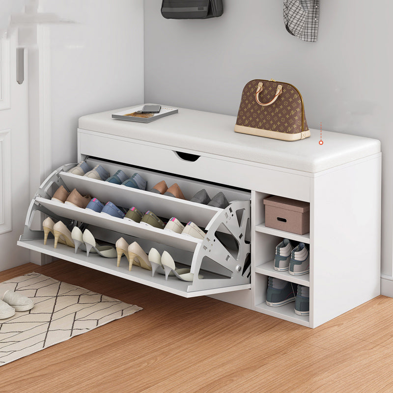 Shoe Rack Storage with PU Seat Bench 34cm