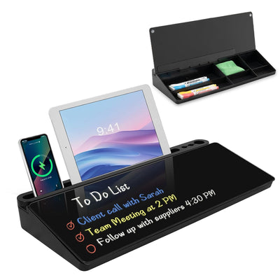 Glass Desktop Whiteboard Accessories Organiser with a free marker & eraser