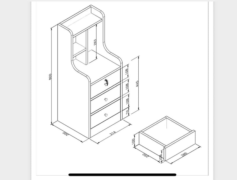 Bedside table 23008