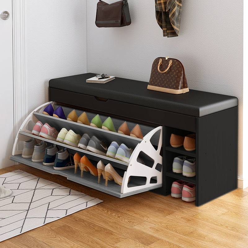 Large Shoe Rack Bench Modern Shoes Rack Bench with Cushion 23003 -34cm – Desks NZ