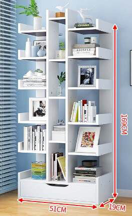 Modern Creative 6-Layer Bookshelf Bookcase with Storage