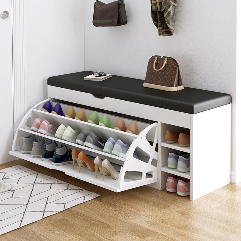 Foldable Shoe Rack Cabinet With Bench 30cm - 21002 – Desks NZ