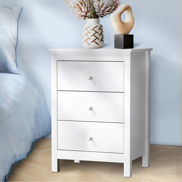 Pre-Order Hampton Three Drawers Bedside Table 23017 - 15th August