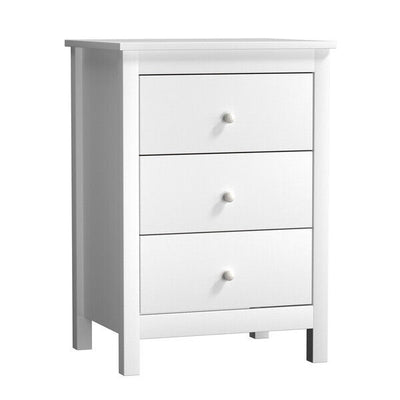 Pre-Order Hampton Three Drawers Bedside Table 23017 - 15th August