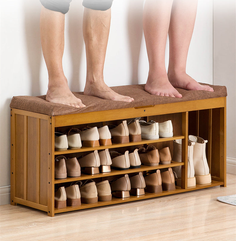 Shoe Rack Bench Short Modern Shoe Rack With Bench - 23012 – Desks NZ